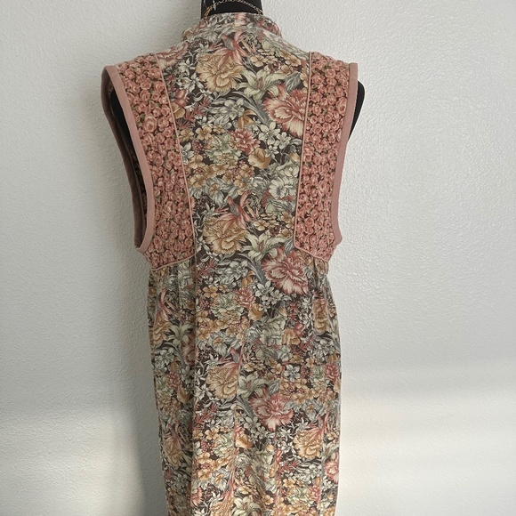 Bohemian long floral Dress Vest. Size s/m - Picture 6 of 7